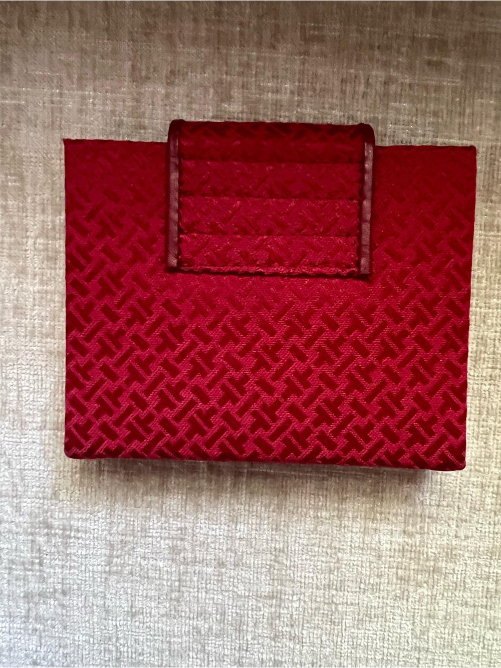 Talbots Red Textured Photo/Card Holder - Picture 2 of 3